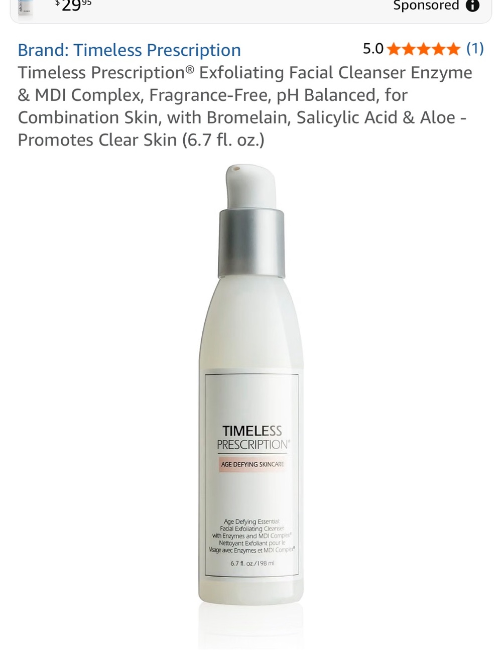 White Exfoliating Facial Cleanser